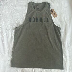 NOBULL women’s high neck tank in army green, size small, new with tags